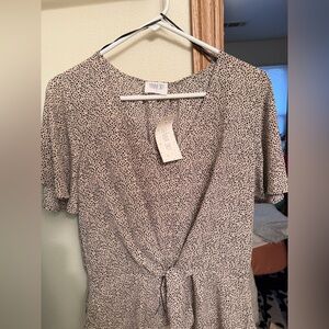 Sienna Sky Cream and Black Patterned Blouse